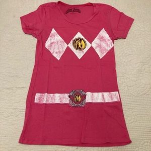 Pink power rangers T-shirt costume